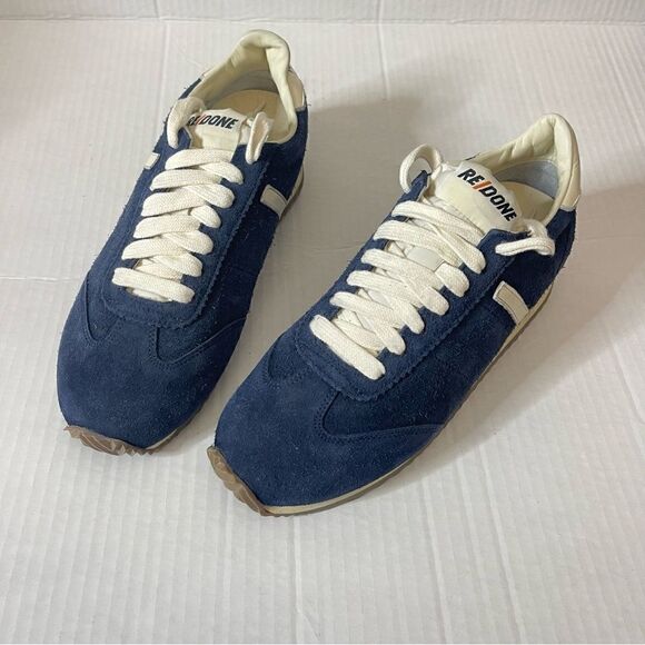 Re/done 70s Runner Sneakers blue suede NWOB size 37 - Picture 9 of 16